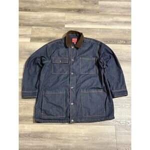 Vintage 80s Big Mac Denim Chore Jacket Coat Barn Ranch - Men's 3XLT XXXL Tall